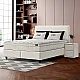 Upholstered bedroom with mattress COMO 180 x 200 - cream 01