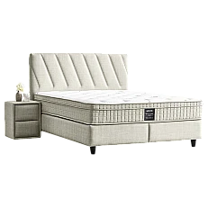 Upholstered bedroom with mattress SIESTA 180 x 200 - cream 01