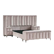 Upholstered bedroom with mattress MOONLIGHT 180 x 200 - beige 03