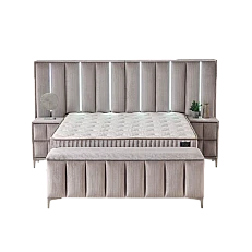 Upholstered bedroom with mattress MOONLIGHT 180 x 200 - beige 03