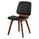 Dining chair Carmen 9978 - walnut/black
