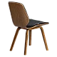 Dining chair Carmen 9978 - walnut/black