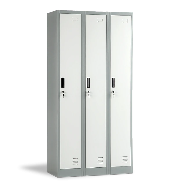 Метален шкаф CR-1242 J LUX - сив / тъмносив
