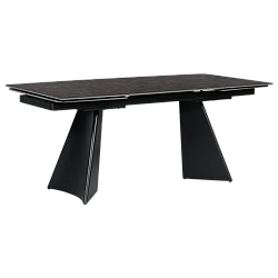 Extendable dining table CARORA - black