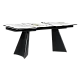 Extendable dining table CARORA - white gloss Tuscany