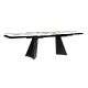 Extendable dining table CARORA - white gloss Tuscany