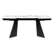 Extendable dining table CARORA - white gloss Tuscany