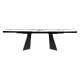Extendable dining table CARORA - white gloss Tuscany
