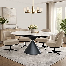 Extendable dining table UPATA - white