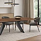 Extendable dining table RATON - walnut