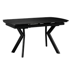 Extendable dining table SEBASTIAN - black