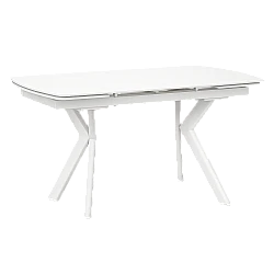 Extendable dining table SEBASTIAN - white