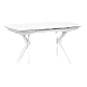 Extendable dining table SEBASTIAN - white