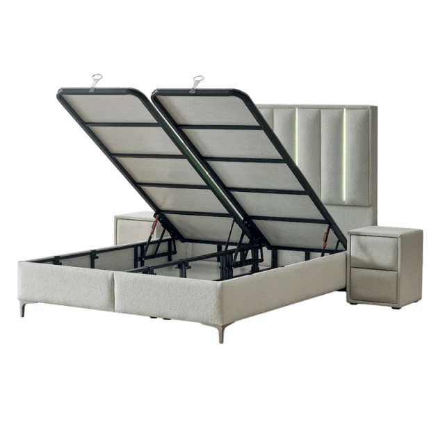 Υπνοδωμάτιο με ταπετσαρία και στρώμα MINI MOONLIGHT 140 x 200 - κρεμ 01