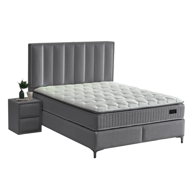 Тапицирана спалня с матрак MINI MOONLIGHT 140 х 200 - сив 16