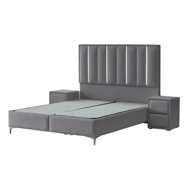 Тапицирана спалня с матрак MINI MOONLIGHT 140 х 200 - сив 16