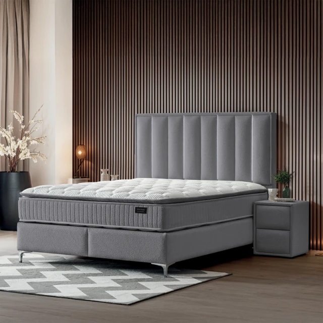 Тапицирана спалня с матрак MINI MOONLIGHT 140 х 200 - сив 16
