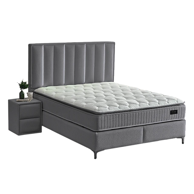 Тапицирана спалня с матрак MINI MOONLIGHT 160 х 200 - сив 16