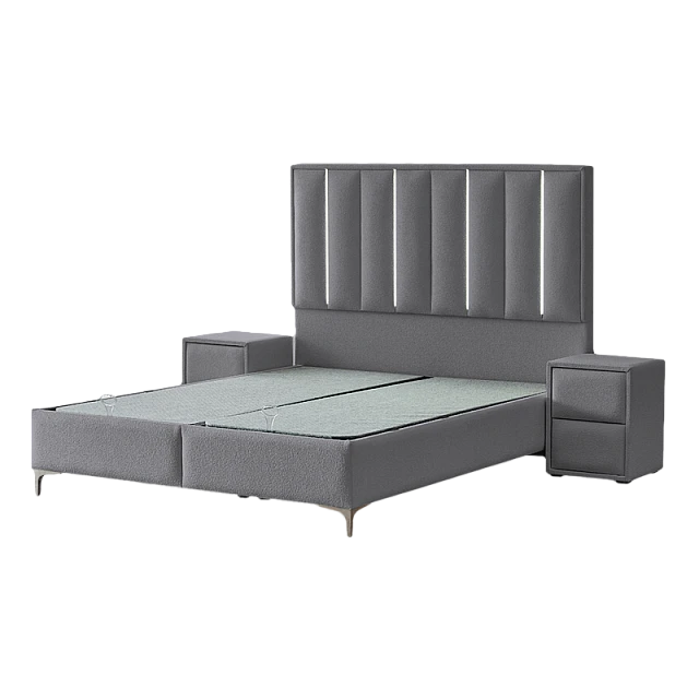 Тапицирана спалня с матрак MINI MOONLIGHT 160 х 200 - сив 16