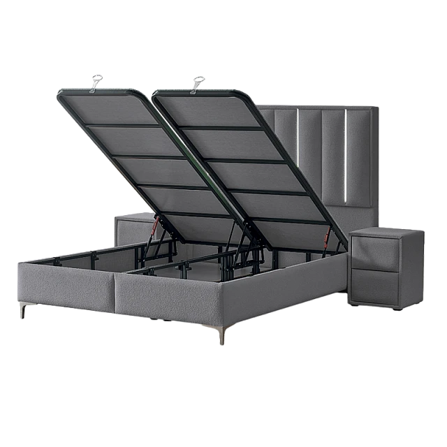 Тапицирана спалня с матрак MINI MOONLIGHT 160 х 200 - сив 16
