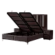 Υπνοδωμάτιο με ταπετσαρία και στρώμα MINI MOONLIGHT 160 x 200 - σκούρο καφέ 680