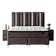 Υπνοδωμάτιο με ταπετσαρία και στρώμα MINI MOONLIGHT 160 x 200 - σκούρο καφέ 680