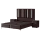 Υπνοδωμάτιο με ταπετσαρία και στρώμα MINI MOONLIGHT 160 x 200 - σκούρο καφέ 680