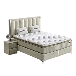 Υπνοδωμάτιο με ταπετσαρία και στρώμα PIANO 140 x 200 - μπεζ 02