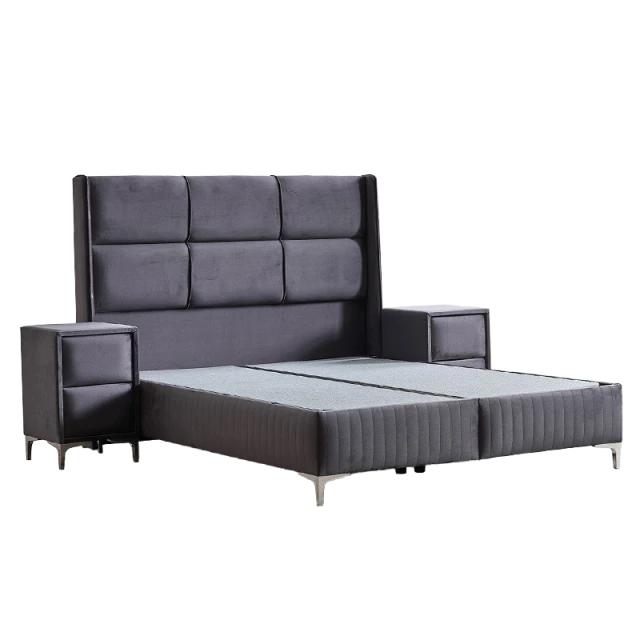 Тапицирана спалня с матрак BELLA 180 x 200 - графит 29