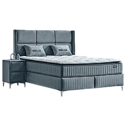 Upholstered bedroom with mattress BELLA 180 x 200 - dark gray 32