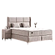 Upholstered bedroom with mattress BELLA 180 x 200 - cream 03
