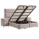 Upholstered bedroom with mattress BELLA 180 x 200 - cream 03
