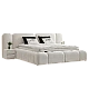 Upholstered bedroom with mattress BUMBY 180 x 200 - white 01