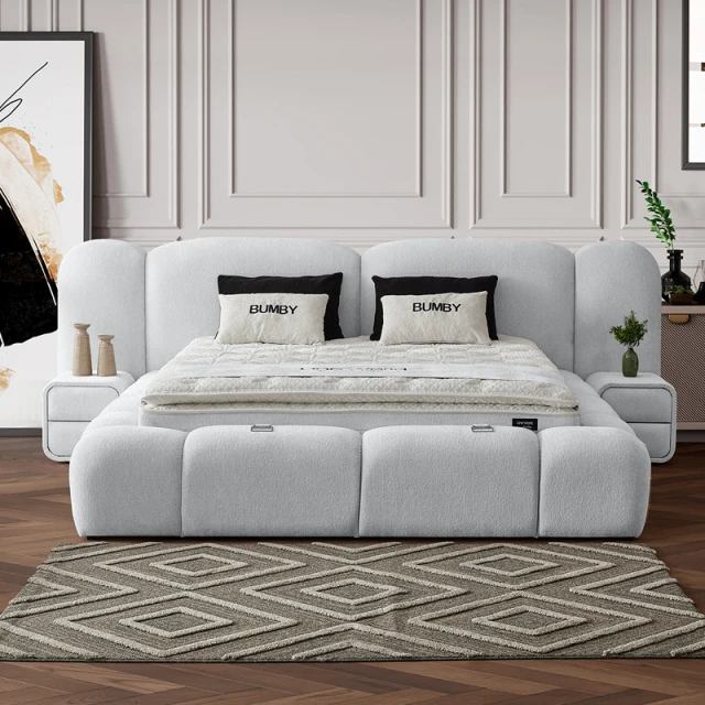 Υπνοδωμάτιο με ταπετσαρία και στρώμα BUMBY 180 x 200 - ανοιχτό γκρι 21
