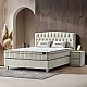 Upholstered bedroom with mattress MONZA 160 x 200 - cream B 01