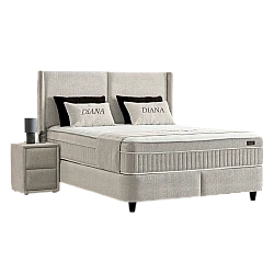 Υπνοδωμάτιο με ταπετσαρία και στρώμα DIANA 140 x 200 - pearl SY