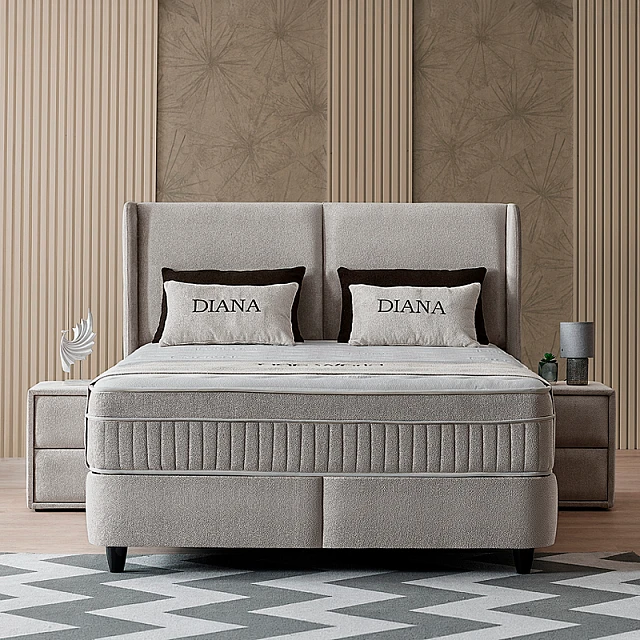 Υπνοδωμάτιο με ταπετσαρία και στρώμα DIANA 140 x 200 - γκρι 18