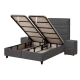 Тапицирана спалня с матрак ASTRA 140 x 200 - антрацит SY