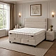 Upholstered bedroom with mattress ASTRA 160 x 200 - beige 04
