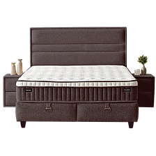 Upholstered bedroom with mattress ASTRA 160 x 200 - anthracite 680
