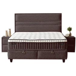 Upholstered bedroom with mattress ASTRA 160 x 200 - anthracite 680