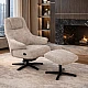 Electric massage chair with stool SINES - cream