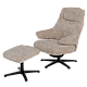 Electric massage chair with stool SINES - cream