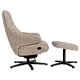 Electric massage chair with stool SINES - cream