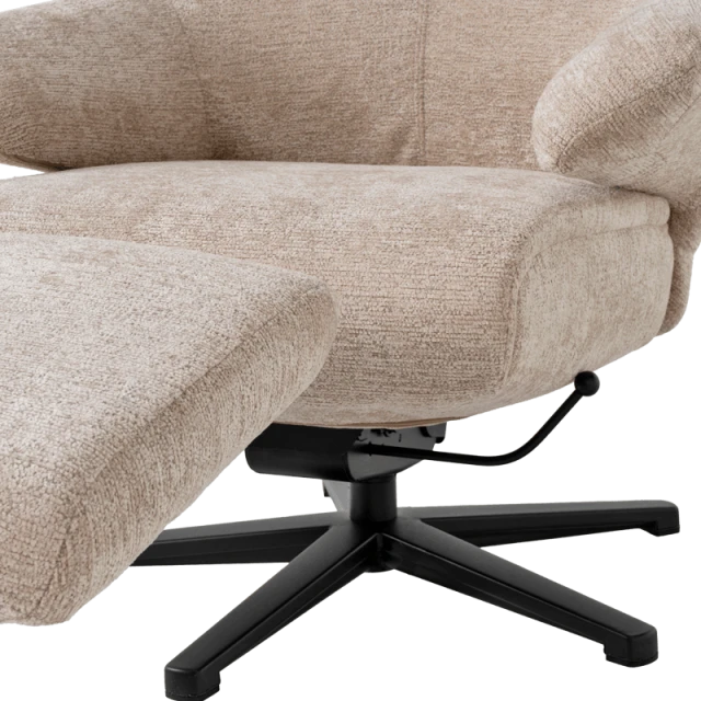 Electric massage chair with stool SINES - cream