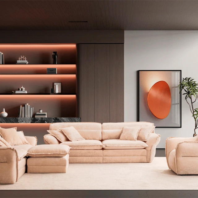 Sofa - trio MELLOW - cream