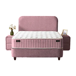 Upholstered bedroom with mattress COMO PRO 120 x 200 - pink R