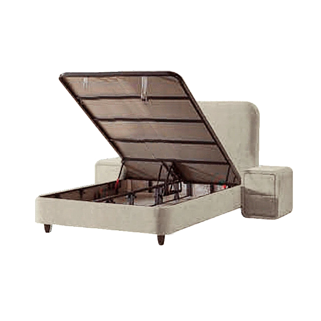 Upholstered bedroom with mattress COMO PRO 120 x 200 - pearl SY