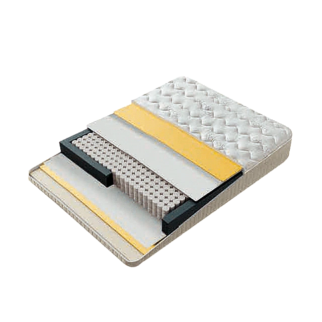 Upholstered bedroom with mattress COMO PRO 120 x 200 - pearl SY