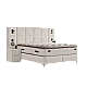 Upholstered bedroom with mattress IBIZA 160 x 200 - cream AN